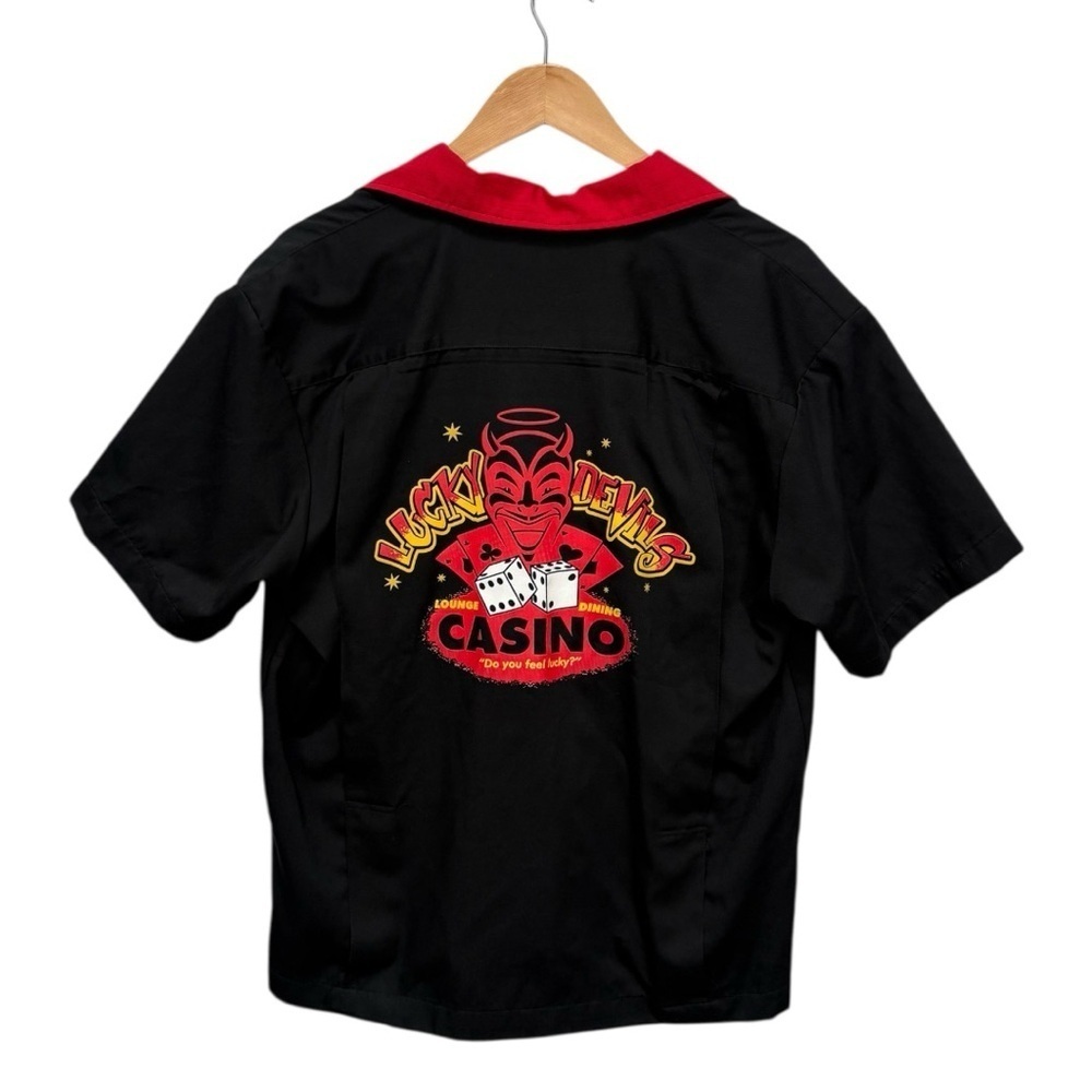 Daddy-O's Lucky Devils Casino Button Down Shirt Size Medium